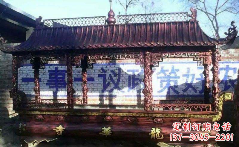 济南方形寺庙香炉铜雕塑