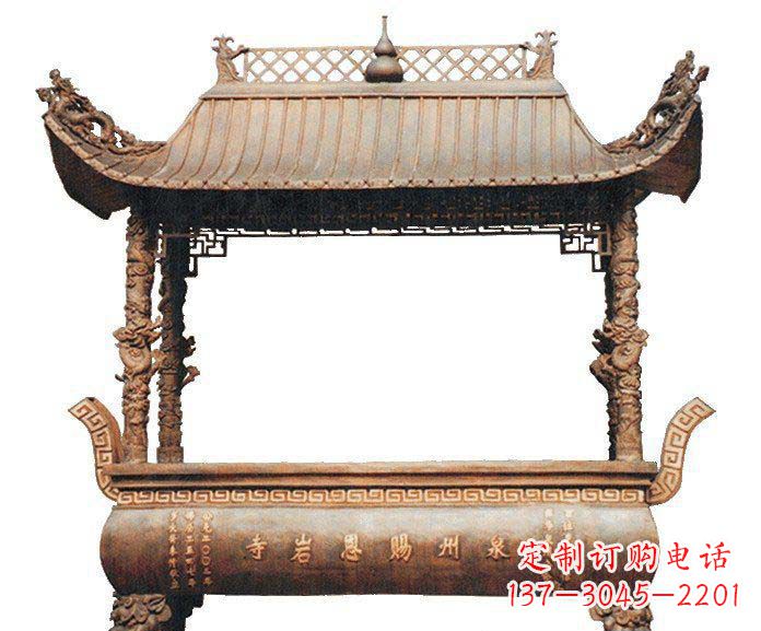 济南方形香炉寺庙铜雕