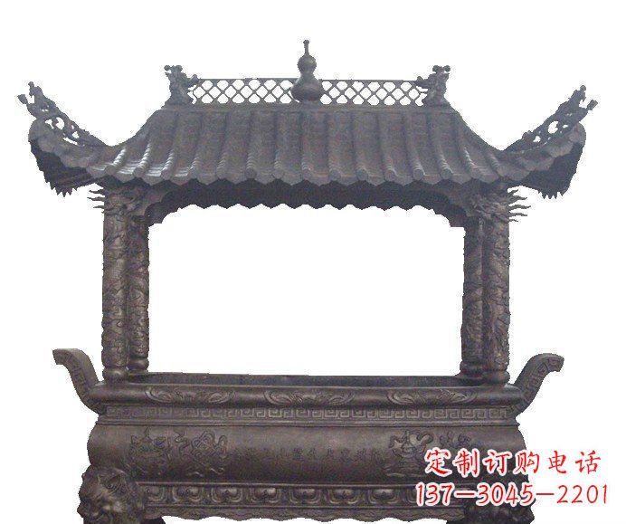 济南方形香炉寺庙铜雕_2