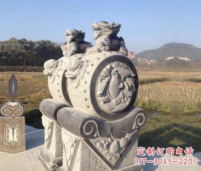 济南仿古抱鼓石镇宅石门墩 (4)
