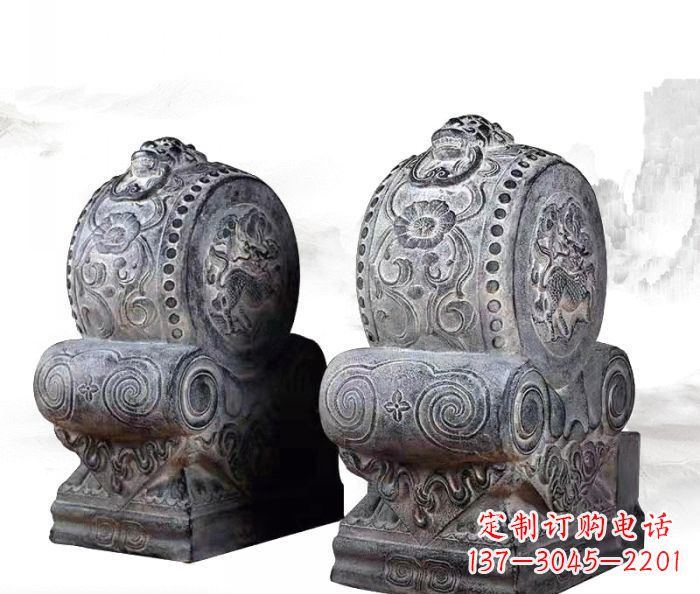 济南仿古抱鼓石镇宅石门墩 (3)