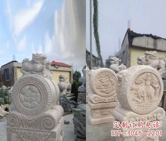 济南仿古抱鼓石镇宅石门墩 (2)