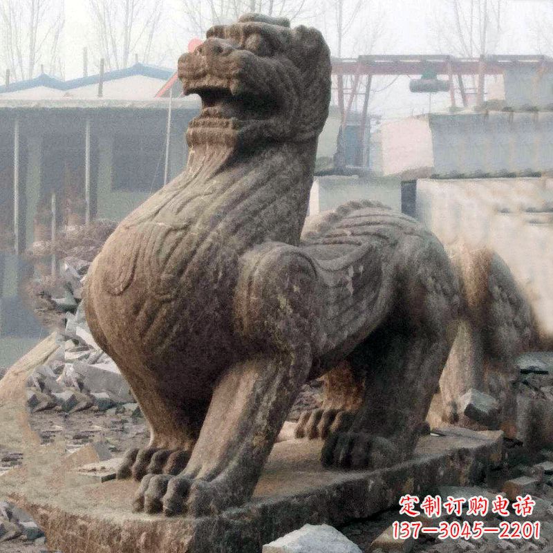 济南仿古狴犴青石雕塑