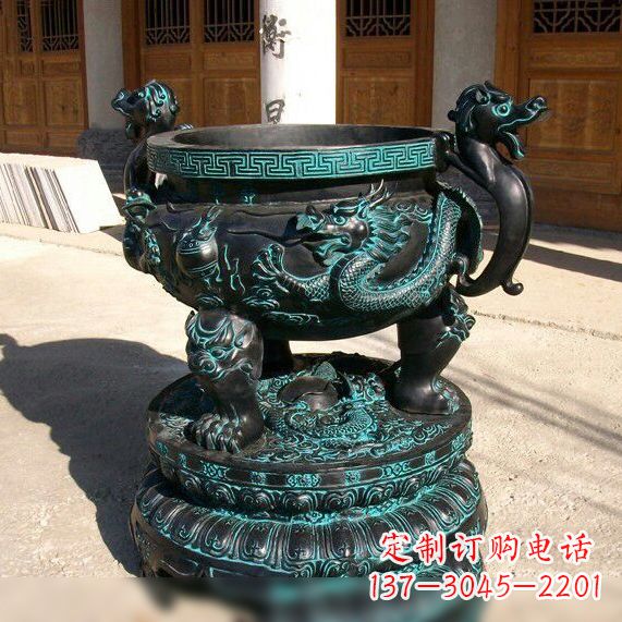 济南仿古龙纹鼎青铜器