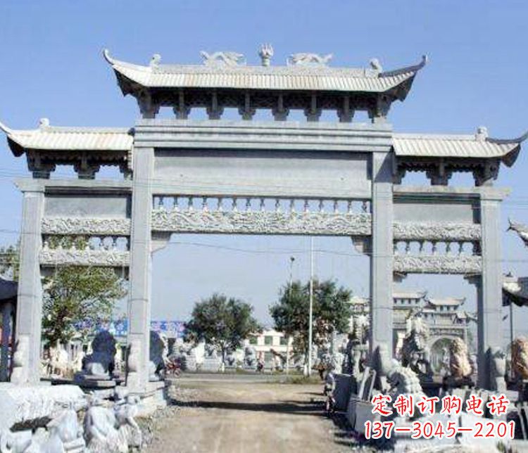 济南仿古牌坊石雕精美定制