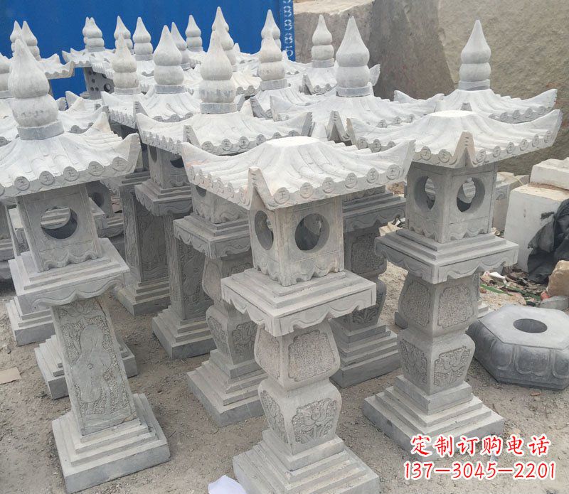 济南仿古石灯园林景观石雕