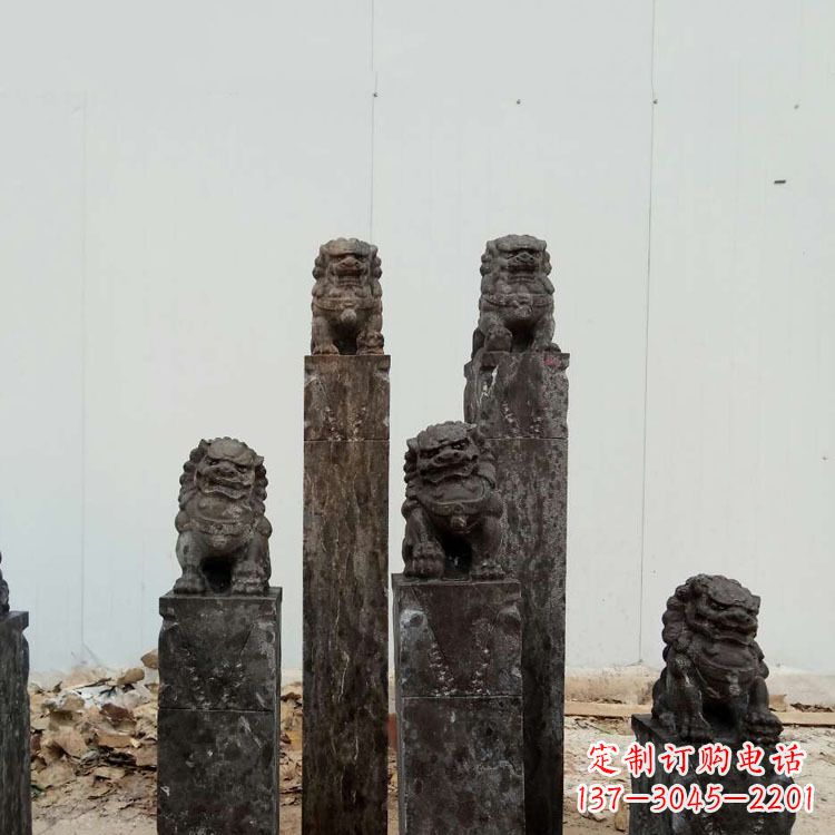 济南复古风格拴马桩雕塑