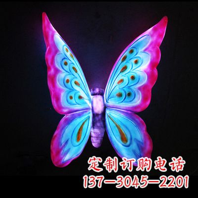 济南仿真蝴蝶_大号粉色发光款73x50x30