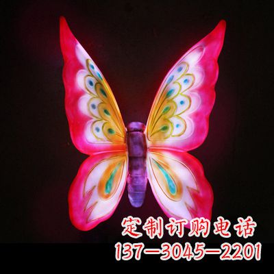 济南仿真蝴蝶_大号红色发光款70x50x30