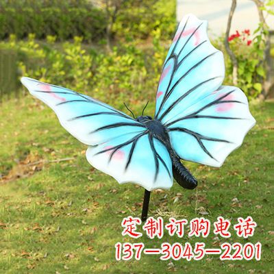 济南浅蓝白色蝴蝶雕塑