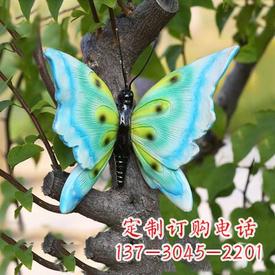 济南仿真蝴蝶_小号湖蓝色17x17x10