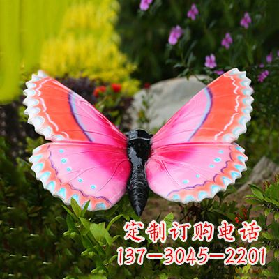 济南仿真蝴蝶_紫红色款80x68x35