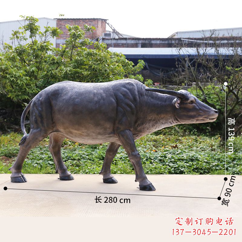 济南仿真水牛动物雕塑