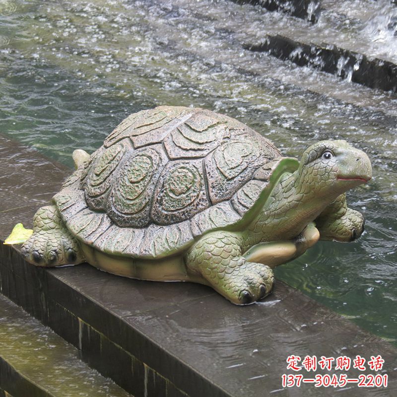 济南仿真乌龟-园林水景动物雕塑摆件