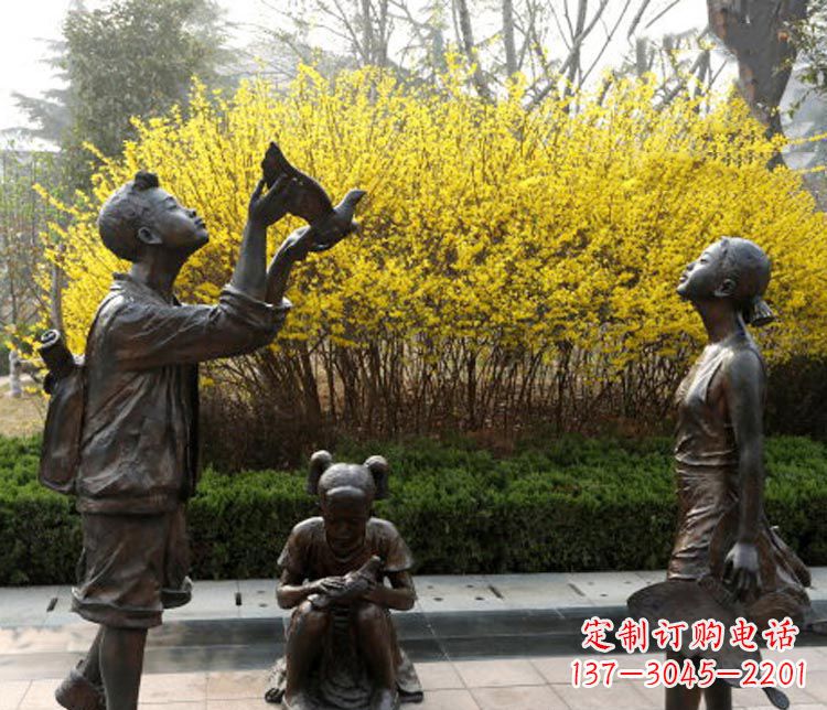 济南精致可爱的儿童铜雕