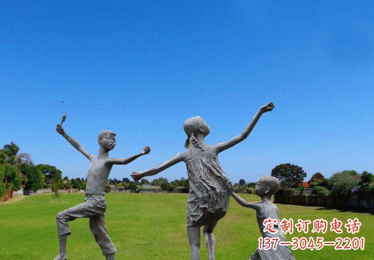 济南精美儿童铜雕