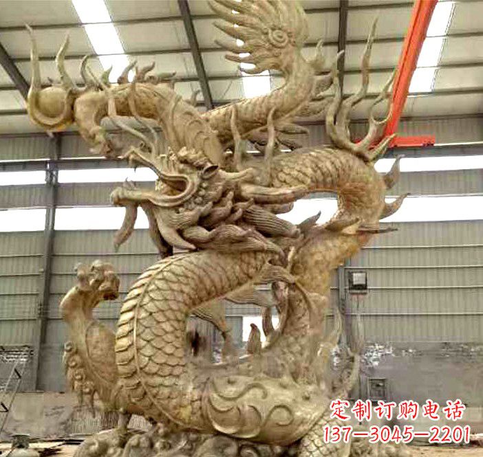 济南精美铜龙雕塑