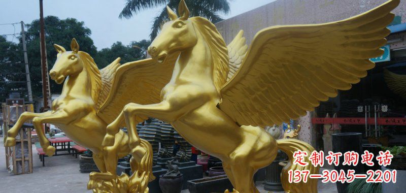 济南飞马玻璃钢仿铜动物雕塑
