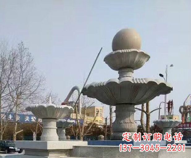济南风水球大型喷泉石雕