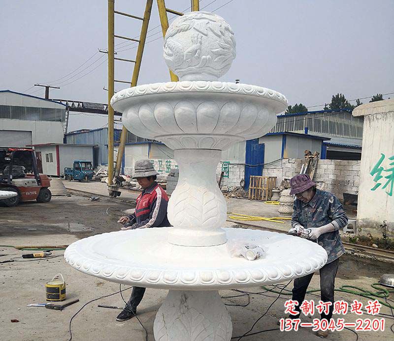 济南风水球喷泉石雕塑