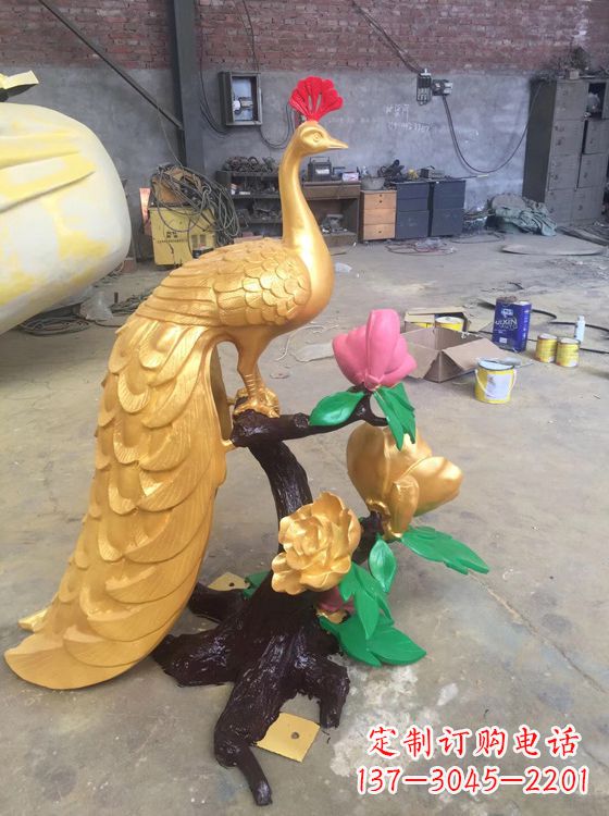 济南凤凰雕塑城市景观园林神兽百鸟之王铜雕