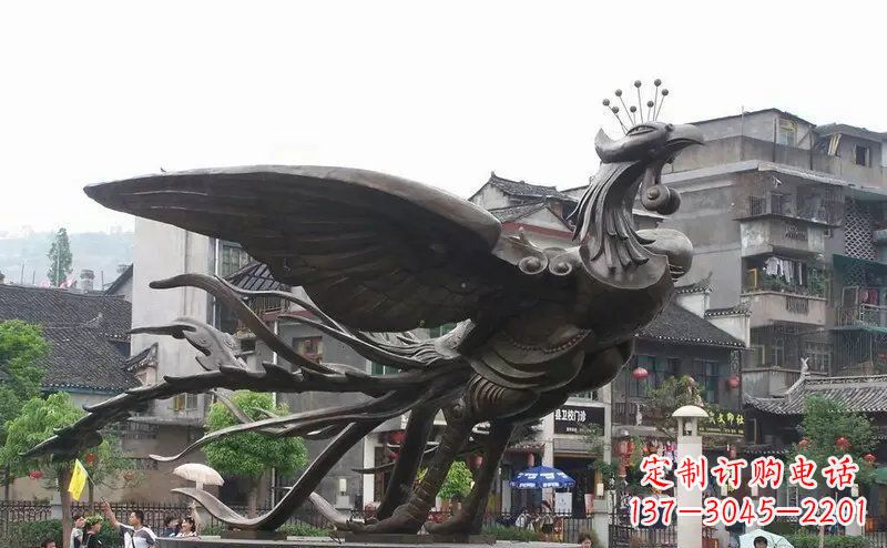 济南凤凰公园景观铜雕