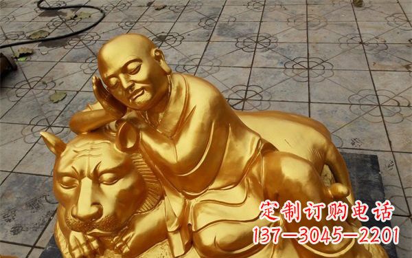 济南伏虎罗汉铜雕,古典美学与艺术的完美结合