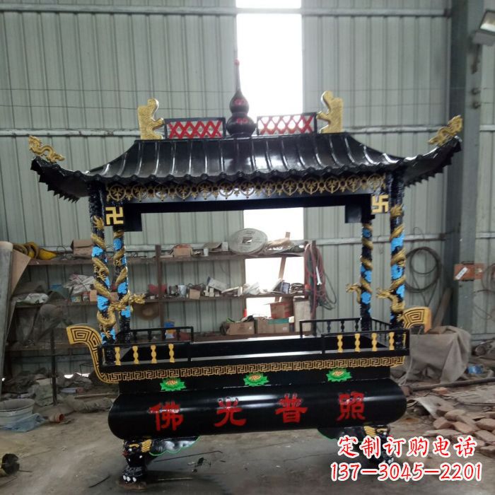 济南浮雕龙纹 铜香炉