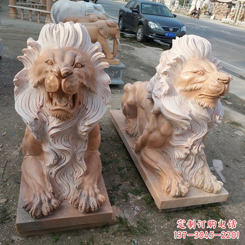 济南港币狮子爬狮雕塑——经典的海洋之神艺术