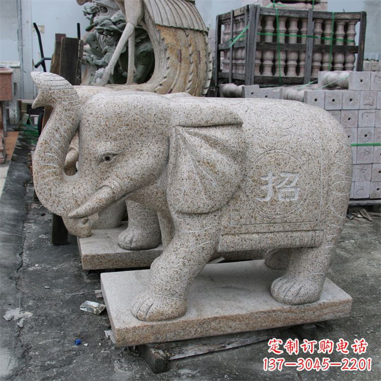 济南个性石雕大象