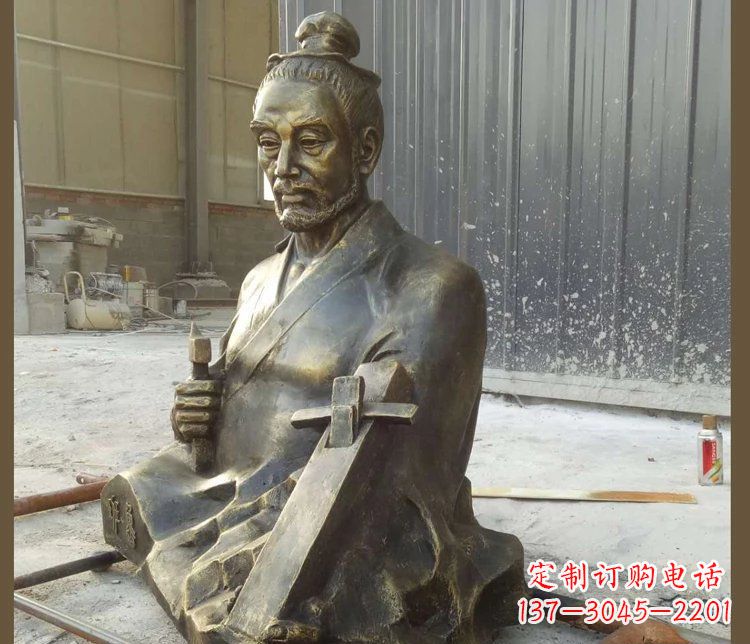 济南工匠祖师鲁班人物铜雕