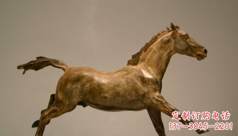 济南铜雕动物奔跑马