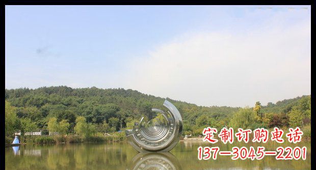 济南不锈钢圆环景观雕塑