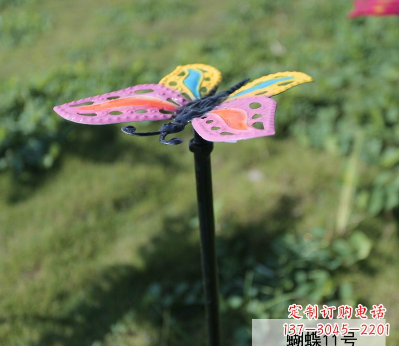 济南个性化不锈钢彩色蝴蝶雕塑