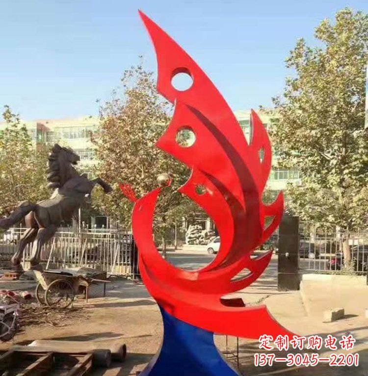 济南艺术精美的不锈钢凤凰雕塑