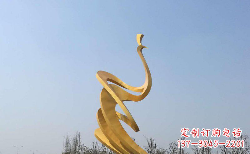 济南抽象凤凰不锈钢雕塑