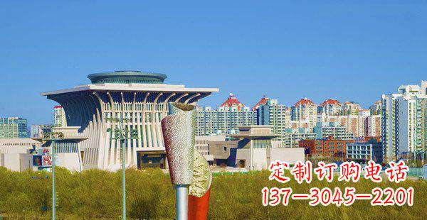 济南高端特色不锈钢抽象火炬雕塑