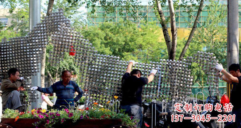 济南中领雕塑 - 动物抽象不锈钢雕塑