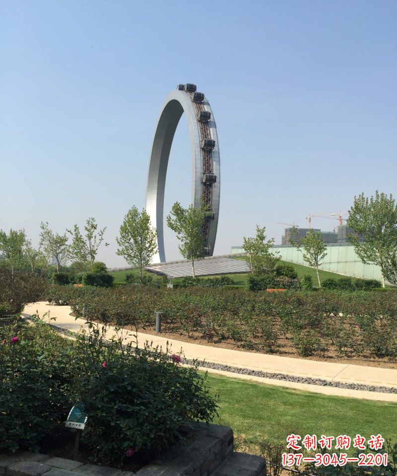 济南精美摩天轮不锈钢抽象雕塑