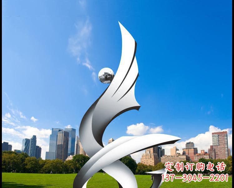 济南优雅贵族不锈钢凤凰雕塑