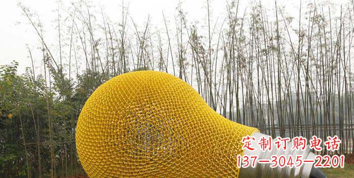 济南大型不锈钢灯泡雕塑