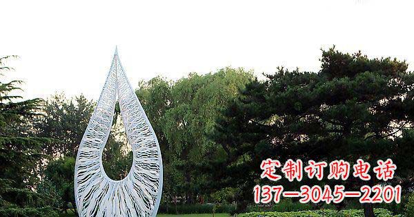 济南精美水滴不锈钢雕塑