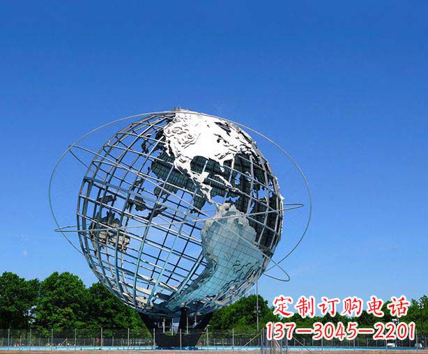 济南不锈钢地球仪摆件雕塑
