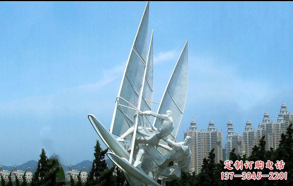 济南不锈钢帆船比赛雕塑