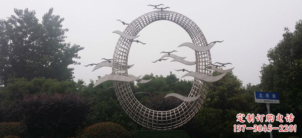 济南优雅风采,质感之美,赏心悦目的不锈钢海鸥雕塑