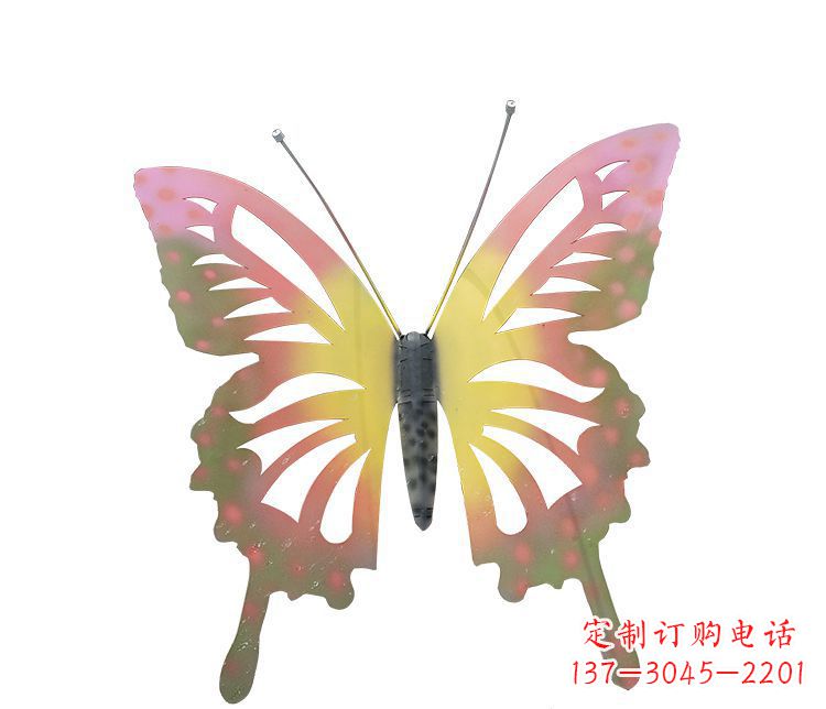 济南梦幻缤纷不锈钢蝴蝶摆件雕塑