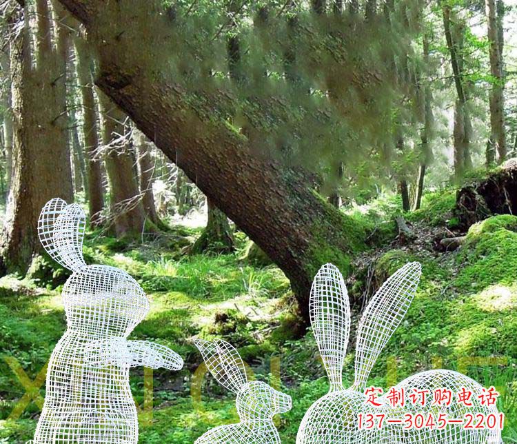 济南精美兔子雕塑,点缀你的公园