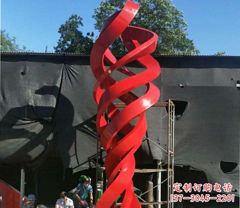 济南高端不锈钢螺旋飘带景观雕塑