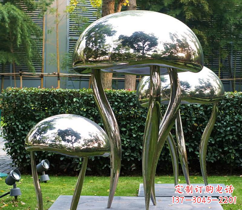 济南艺术水母不锈钢雕塑