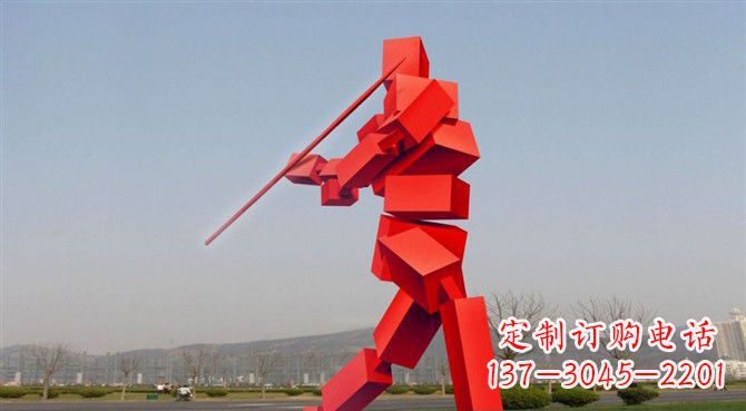 济南定制不锈钢标枪雕塑